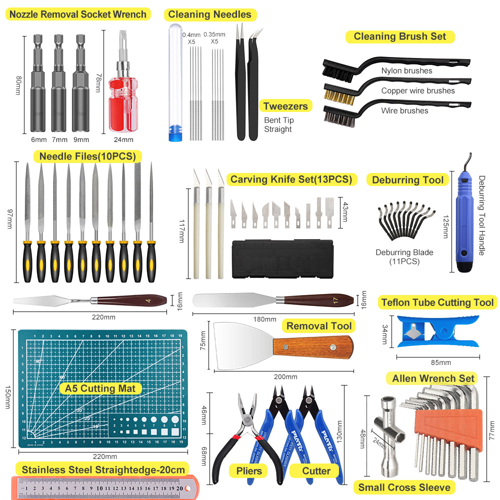 3D Print Cleaning Tool Kit, 73 Pcs 3D Printer Accessories Kit